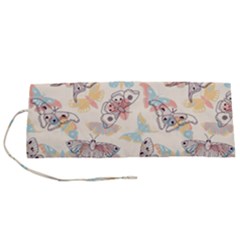 Pattern-with-hand-drawn-butterflies Roll Up Canvas Pencil Holder (s)