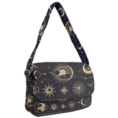 Asian-set-with-clouds-moon-sun-stars-vector-collection-oriental-chinese-japanese-korean-style Courier Bag by Wegoenart