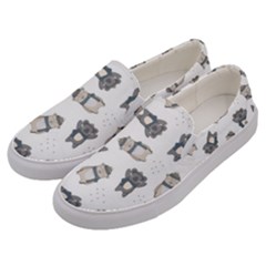 Cute Seamless Pattern With Koala Panda Bear Men s Canvas Slip Ons