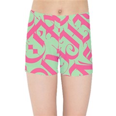Pattern Ornament Gothic Style Elegant Font Tattoos Kids  Sports Shorts by Wegoenart