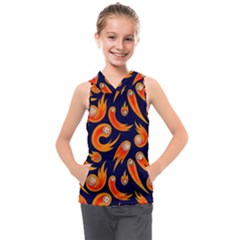 Space Patterns Pattern Kids  Sleeveless Hoodie by Wegoenart