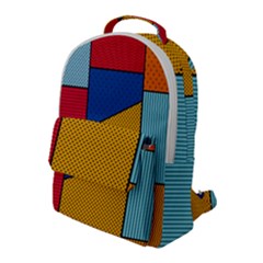 Dotted Colors Background Pop Art Style Vector Flap Pocket Backpack (large)