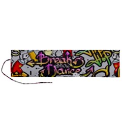 Hip Hop Background Roll Up Canvas Pencil Holder (l)