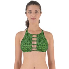 Seamless Pattern Crocodile Leather Perfectly Cut Out Bikini Top by Wegoenart