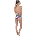 Comic Colorful Seamless Pattern Tie Strap One Piece Swimsuit View2