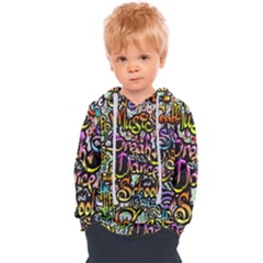 Graffiti Word Seamless Pattern Kids  Overhead Hoodie by Wegoenart