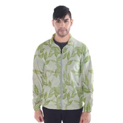 Watercolor Leaves On The Wall  Men s Windbreaker by ConteMonfrey