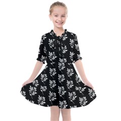 Sign Of Spring Leaves Kids  All Frills Chiffon Dress by ConteMonfrey