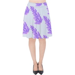 Cute Lavanda Blue Velvet High Waist Skirt by ConteMonfrey