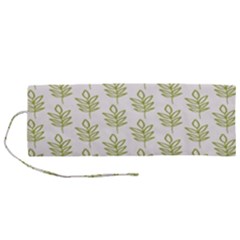 Autumn Leaves Gray Roll Up Canvas Pencil Holder (m) by ConteMonfrey