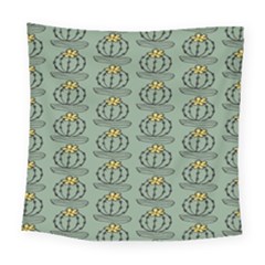 Cactus Green Square Tapestry (large)