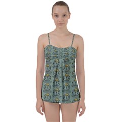 Cactus Green Babydoll Tankini Set by ConteMonfrey