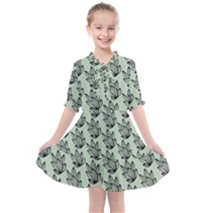 Cactus Lines Kids  All Frills Chiffon Dress by ConteMonfrey