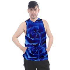 Blue Rose Flower Plant Romance Men s Sleeveless Hoodie by Wegoenart