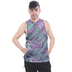 Illustration Fractal Pattern Modern Art Digital Men s Sleeveless Hoodie by Ravend