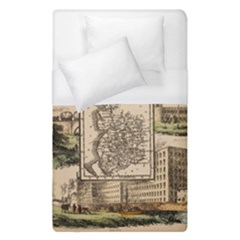 Antique Map Railway Lines Railway Train Char Duvet Cover (single Size) by Wegoenart