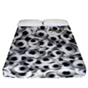 Eyes Drawing Motif Random Pattern Fitted Sheet (Queen Size) View1