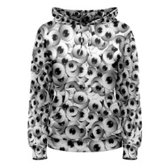 Eyes Drawing Motif Random Pattern Women s Pullover Hoodie by dflcprintsclothing