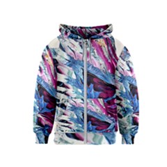 Feathers Kids  Zipper Hoodie by kaleidomarblingart