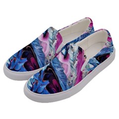 Feathers Men s Canvas Slip Ons by kaleidomarblingart