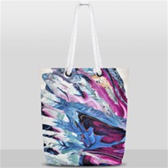 Feathers Full Print Rope Handle Tote (small) by kaleidomarblingart