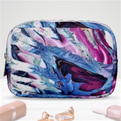 Feathers Make Up Pouch (small) by kaleidomarblingart