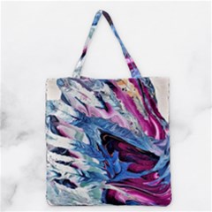 Feathers Grocery Tote Bag by kaleidomarblingart