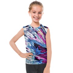 Feathers Kids  Mesh Tank Top by kaleidomarblingart