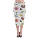 Autumn Fall Animals Nature Season Velvet Midi Pencil Skirt View1