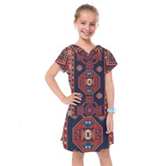 Armenian Old Carpet  Kids  Drop Waist Dress by Gohar