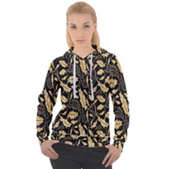 Natura Premium Golden Leaves Women s Overhead Hoodie by ConteMonfrey