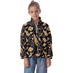 Natura Premium Golden Leaves Kids  Half Zip Hoodie