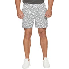 Bacterias Drawing Black And White Pattern Men s Runner Shorts by dflcprintsclothing