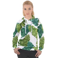 Banana Leaves Tropical Women s Overhead Hoodie by ConteMonfrey