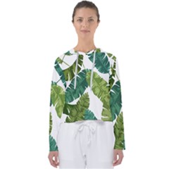 Banana Leaves Tropical Women s Slouchy Sweat by ConteMonfrey