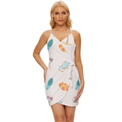 Cool Summer Pattern - Beach Time!   Wrap Tie Front Dress by ConteMonfrey