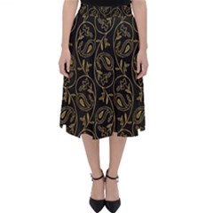 Classy Golden Leaves   Classic Midi Skirt by ConteMonfrey