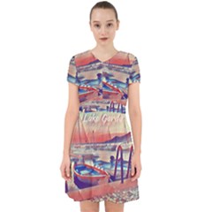 Boats On Lake Garda Adorable In Chiffon Dress by ConteMonfrey