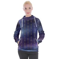 Trident On Blue Ocean  Women s Hooded Pullover by ConteMonfrey