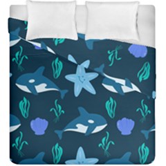 Whale And Starfish  Duvet Cover Double Side (king Size) by ConteMonfrey