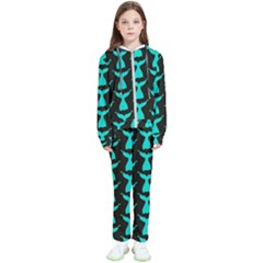 Blue Mermaid Tail Black Kids  Tracksuit by ConteMonfrey