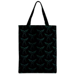 Blue Mermaid Tail Black Neon Zipper Classic Tote Bag by ConteMonfrey