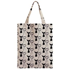 Black And White Mermaid Tail Zipper Classic Tote Bag by ConteMonfrey