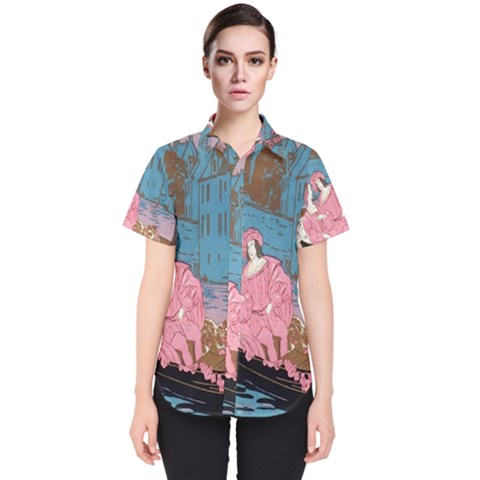 Gondola Ride   Women s Short Sleeve Shirt by ConteMonfrey