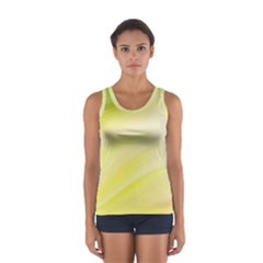 Gradient Green Yellow Sport Tank Top  by ConteMonfrey