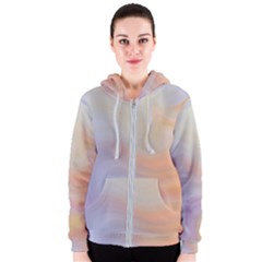 Gradient Purple, Orange Women s Zipper Hoodie by ConteMonfrey