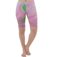 Gradient Pink Green Orange Cropped Leggings  by ConteMonfrey