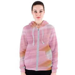 Gradient Ice Cream Pink Green Women s Zipper Hoodie by ConteMonfrey