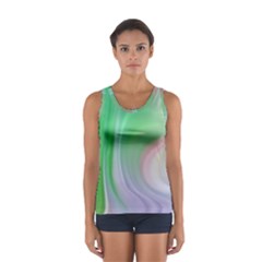 Gradient Green Blue Sport Tank Top  by ConteMonfrey