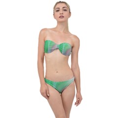 Gradient Green Blue Classic Bandeau Bikini Set by ConteMonfrey